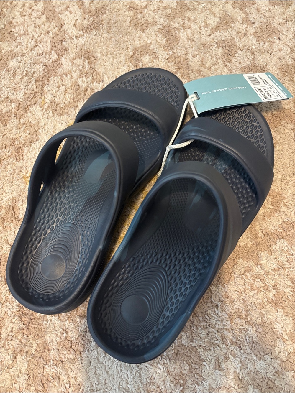 REVITALIGN Navy Blue Slip-On Sandal Slides